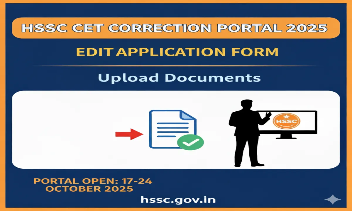 HSSC CET Correction Portal 2025