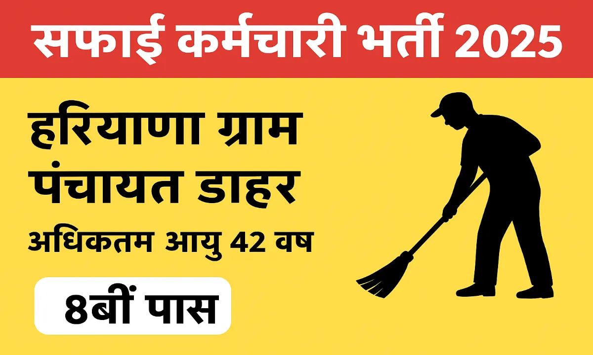Haryana Safai Karamchari Vacancy