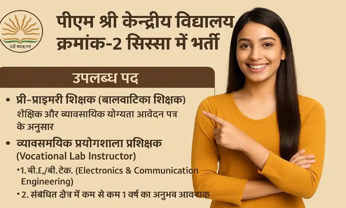 PM Shri Kendriya Vidyalaya Recruitment